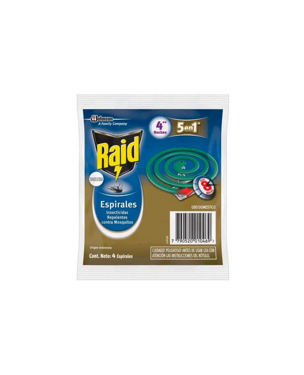 Espirales Raid 5 en 1 Sobre 4 Un